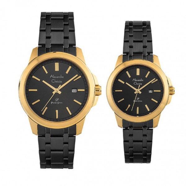 Alexandre Christie AC 1017 Gold Black Couple